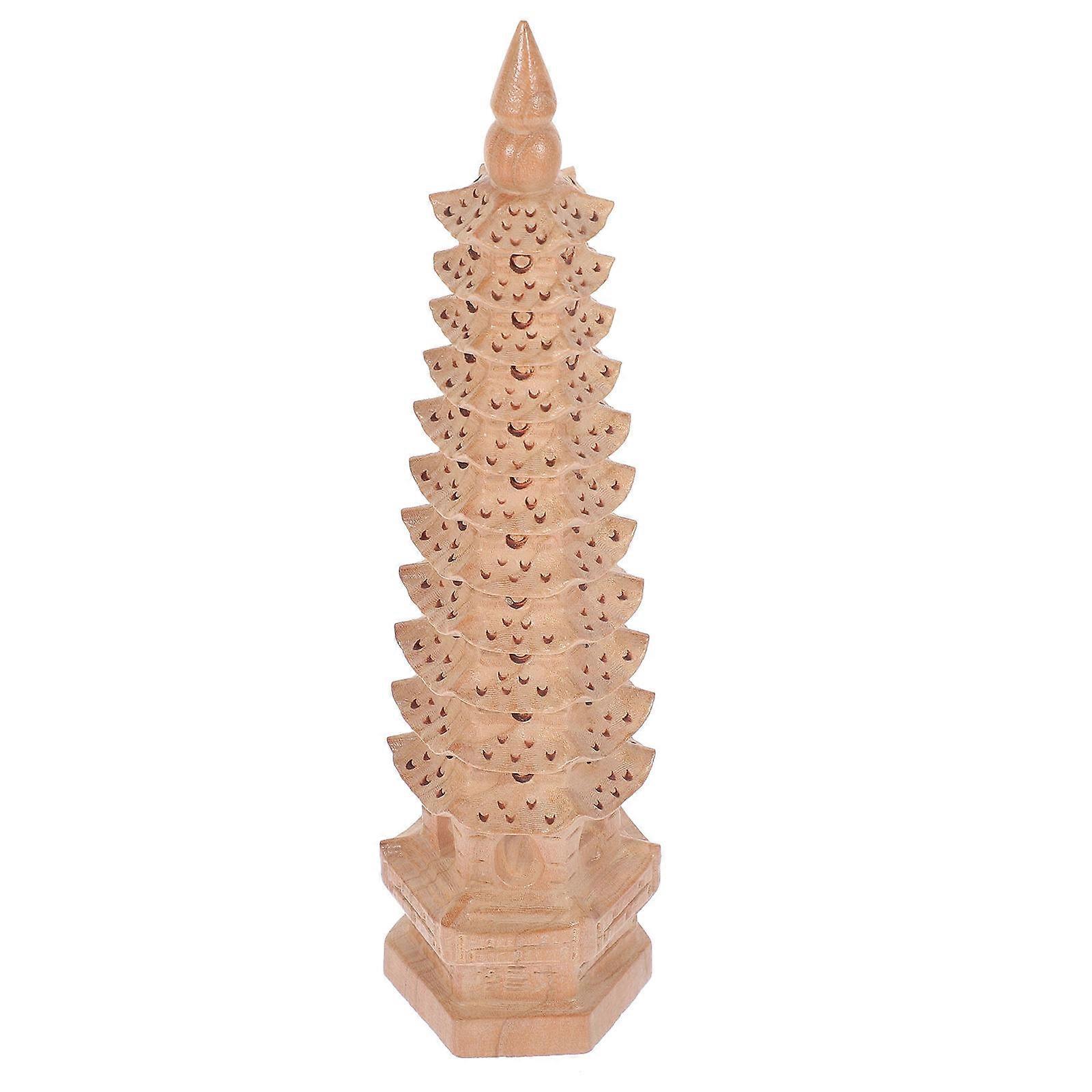 Chinese Small Statue Wooden Craft for Decoration 3Pcs Bundle