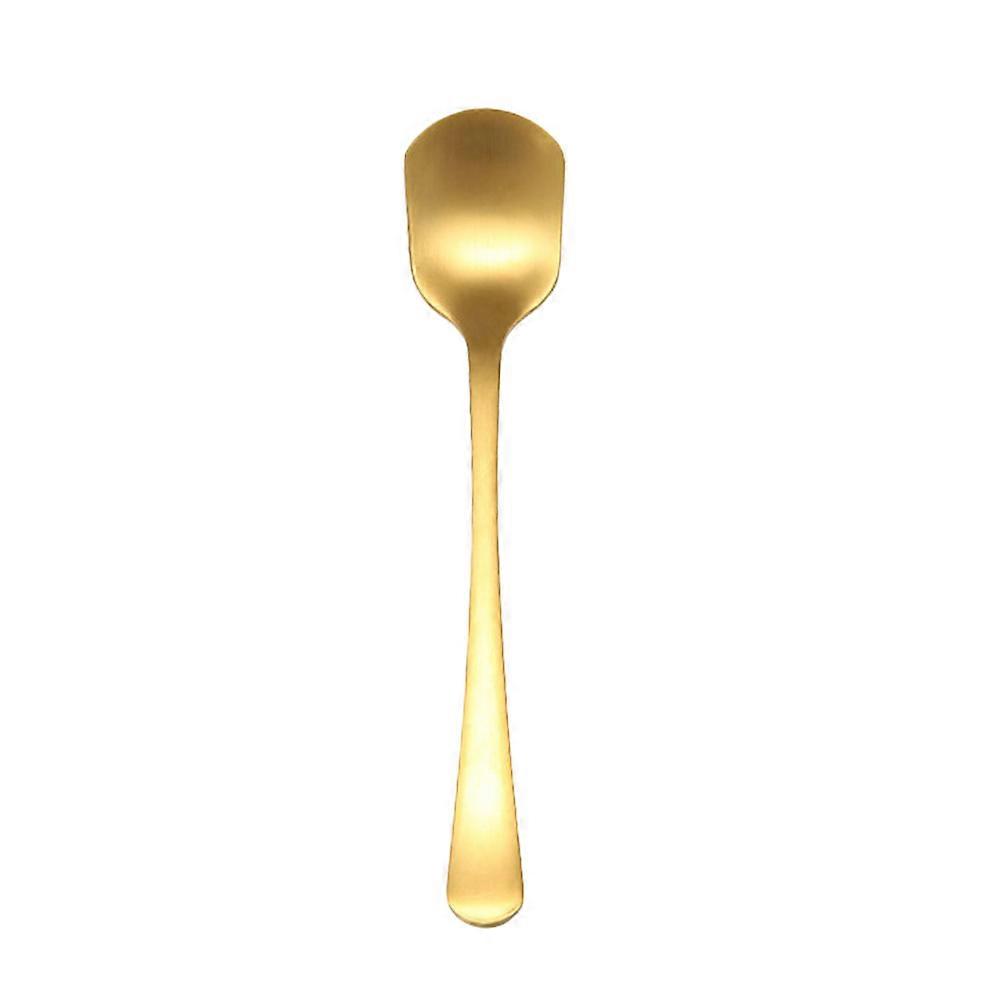 Polished Stainless Steel Spoon for Eating Use Golden Dessert Spoon 6Pcs Set