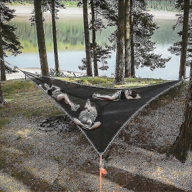 Multi-person Hammock- Patented 3 Point Design Portable Hammock Multi-functional Triangle Aerial Mat SZRH A-F