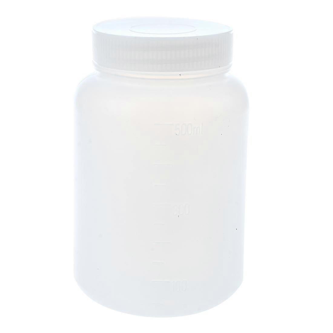 Laboratory Chemical Case White Plastic Widemouth Bottle 500mL