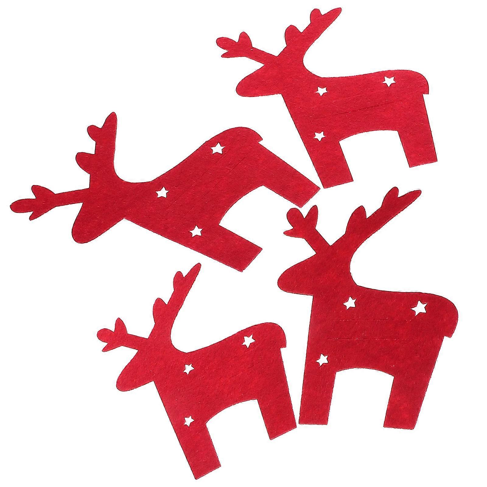 Cutlery Holder Christmas Elk Shape for Dinner Table Decor 20Pcs Set