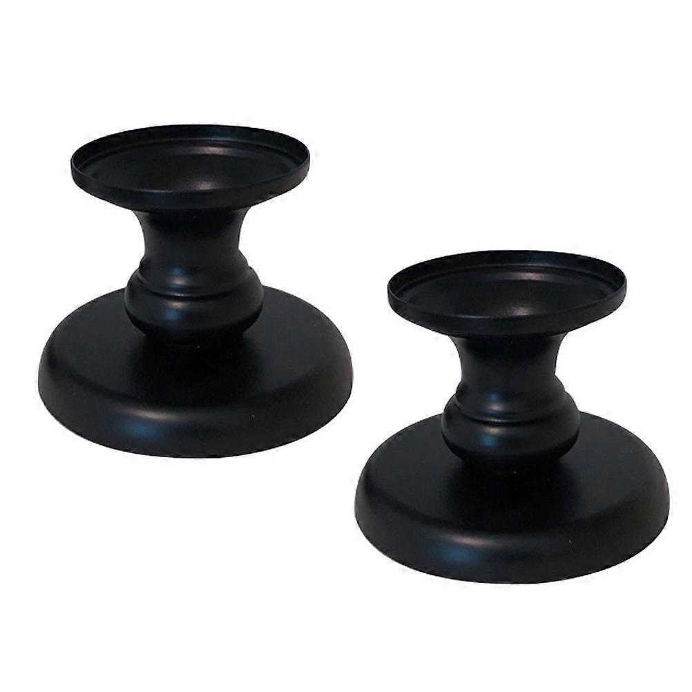 Iron Candle Holders Black Candle Stands for Tabletop Use 4Pcs Set
