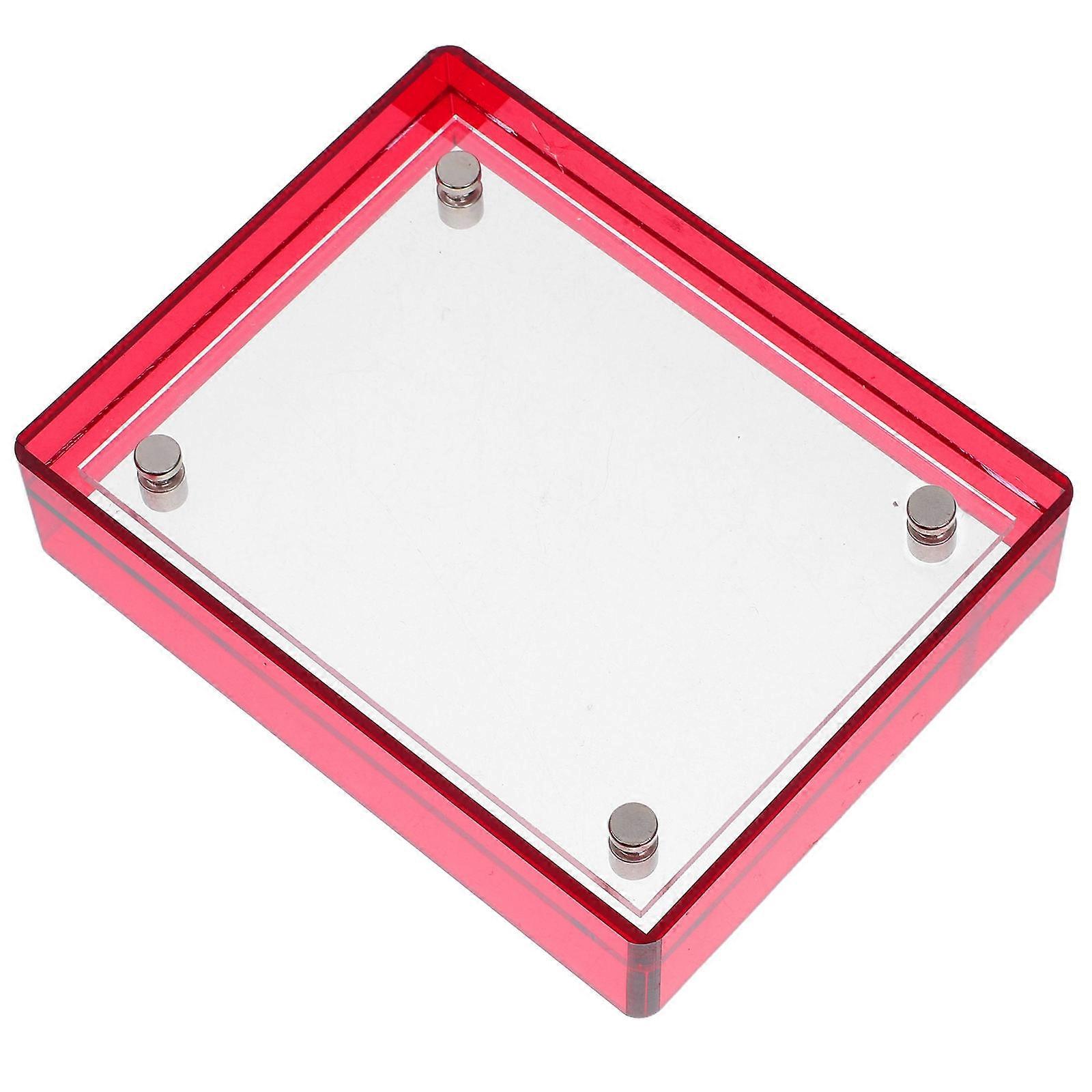 Brown Acrylic Floating Frame for Office Photo Display 4Pcs Set