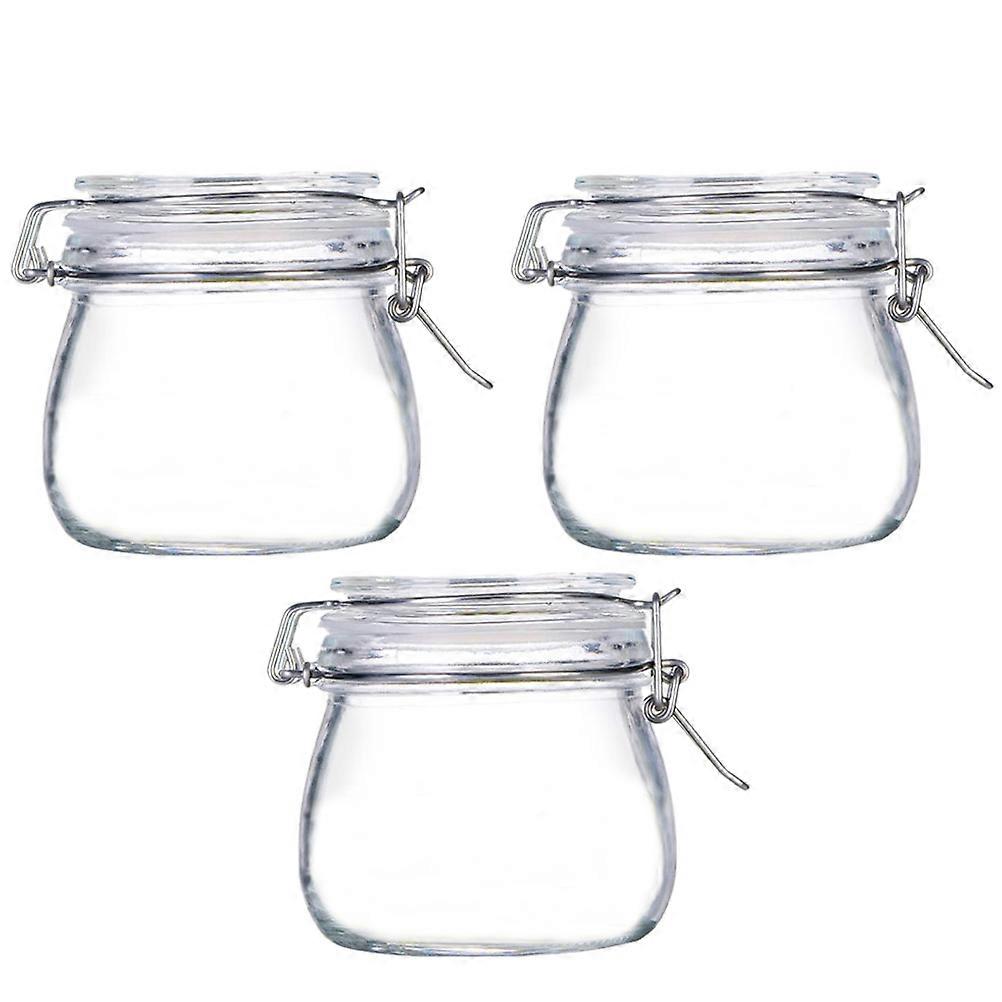 Food Storage Jar 6 Pcs Clasp Small Jars Non-toxic For Home Storage High Aesthetic Transparent Design 4.3X4.3X8.3In