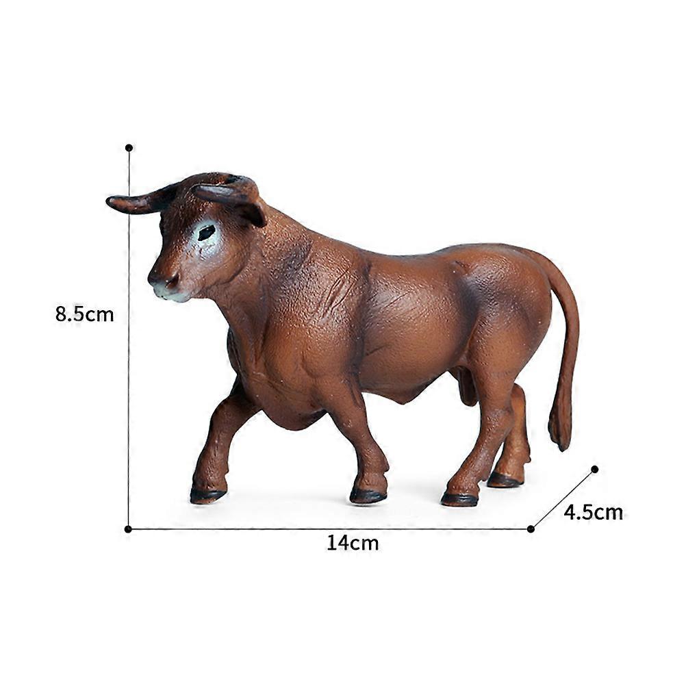 Imitation Ox Model Animal Sculpture Desktop Adornment Simulation Design 14*4.5*8.5cm 1Pcs