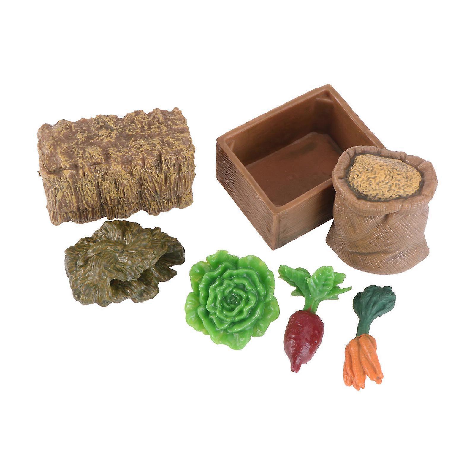 Mini Farm Ornament Sand Table Decor for Decor 21Pcs Emulation Models