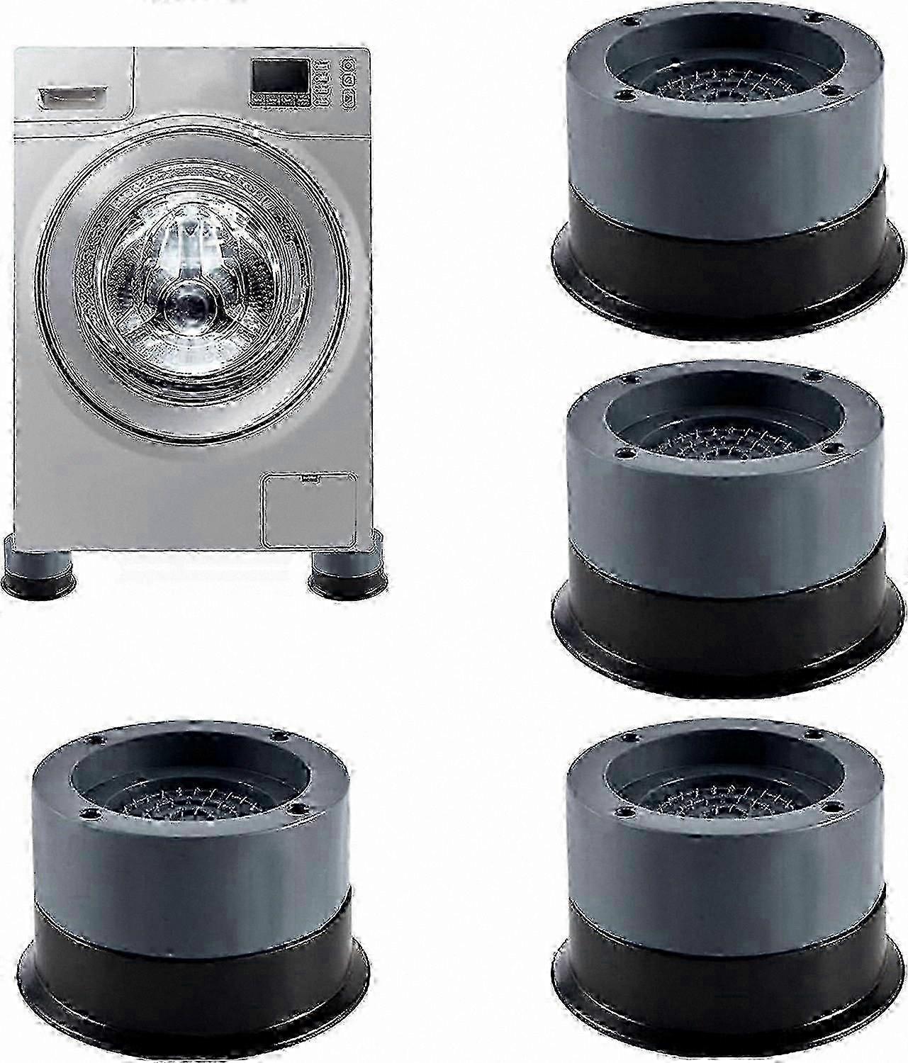 Anti-Vibration Stand for Washing Machines with Adjustable Feet and Foot Pads for Enhanced Stability