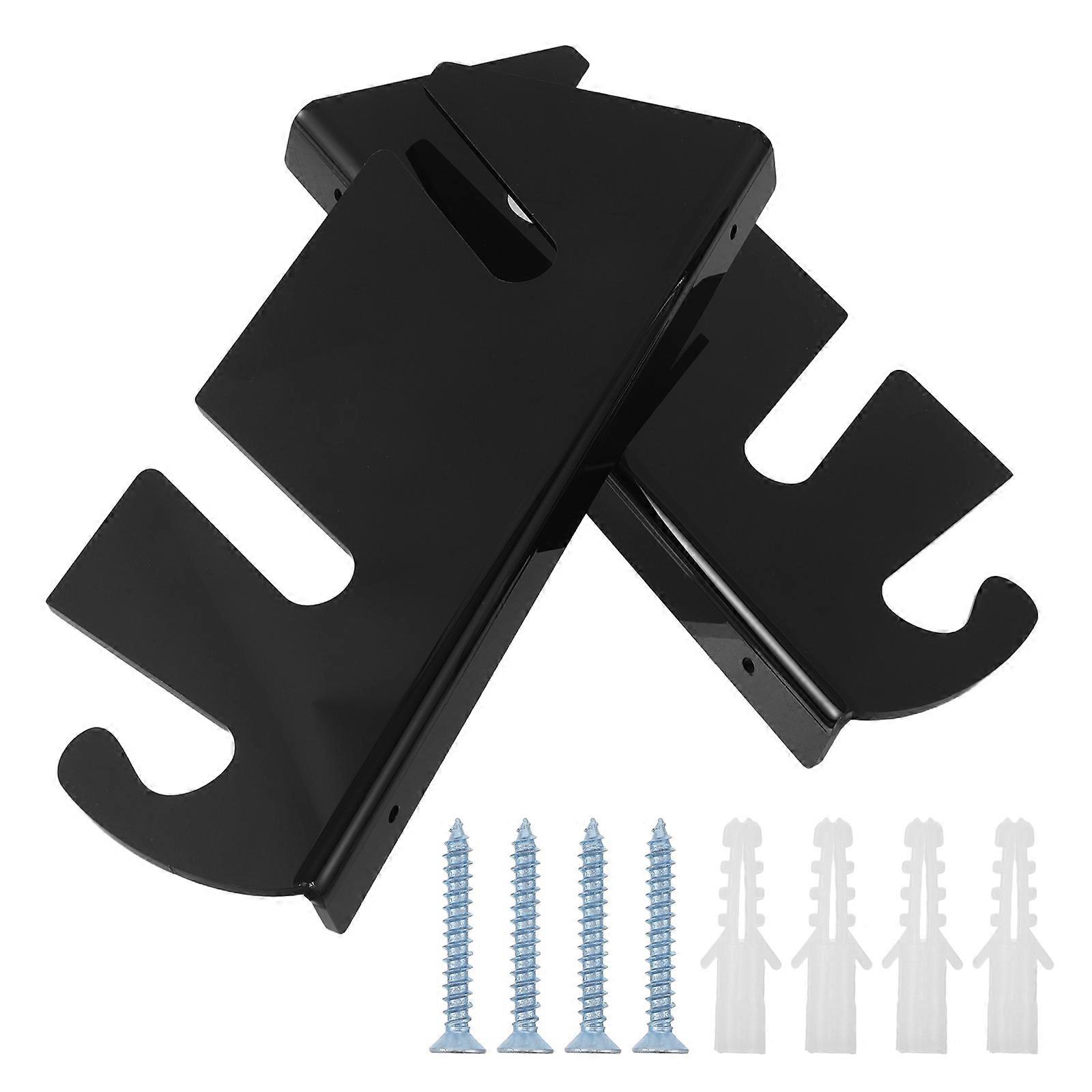 Black Acrylic Skateboard Wall Mount Rack for Horizontal Display 2Sets