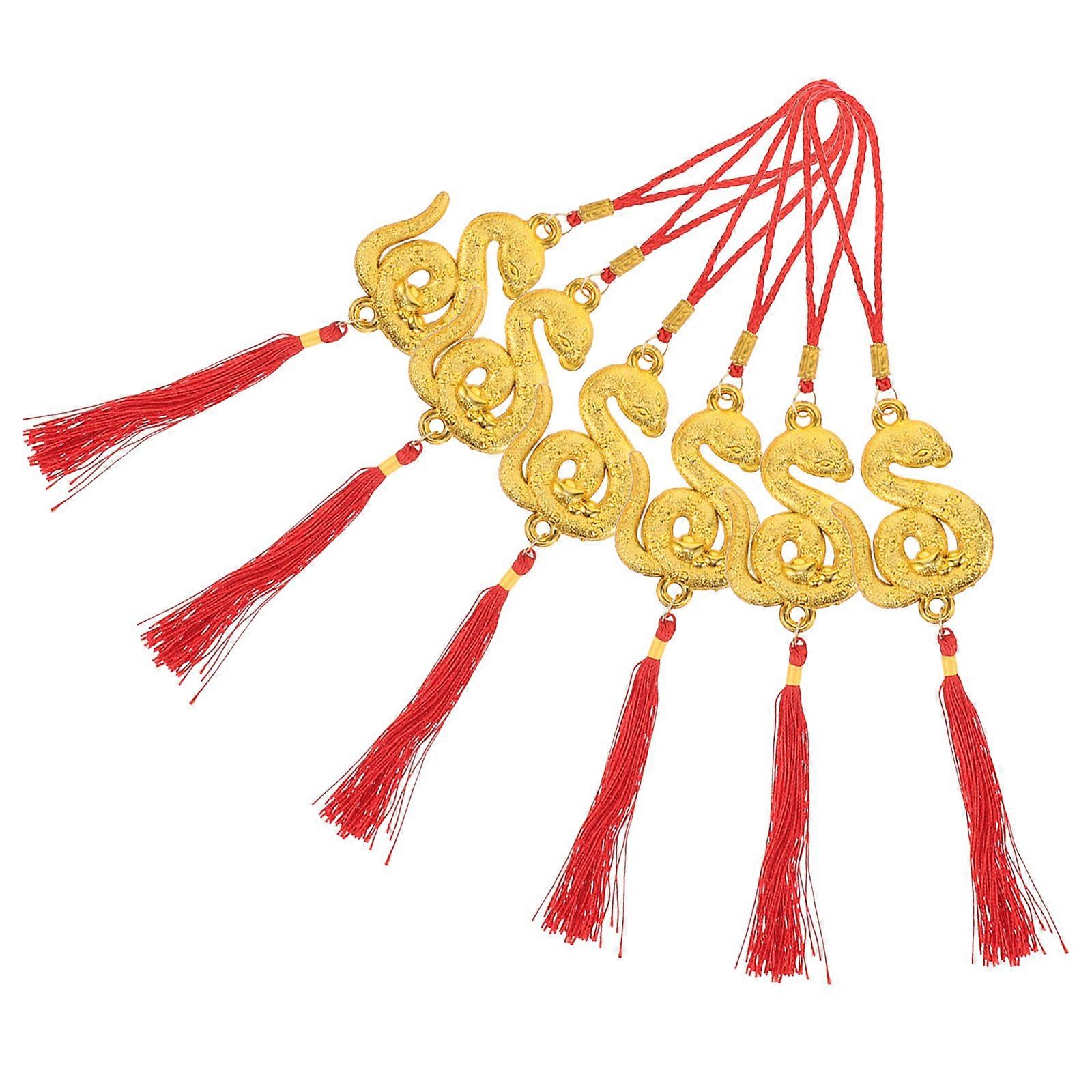 Lot de 12 pendentifs décoratifs à suspendre pour le Nouvel An chinois, multicolores