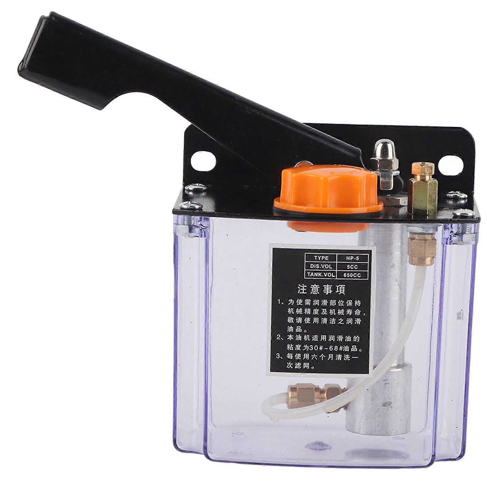 HP-5L Manual Lubricating Pump Left Hand Operated Lubrication Pump 650CC for CNC Machine Tool