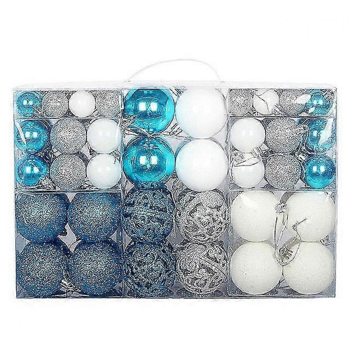 Ball 3-6cm Set of 100 Pvc Boxed Bright Matte Powder Ball Hollow Tree Decorations Color Ball