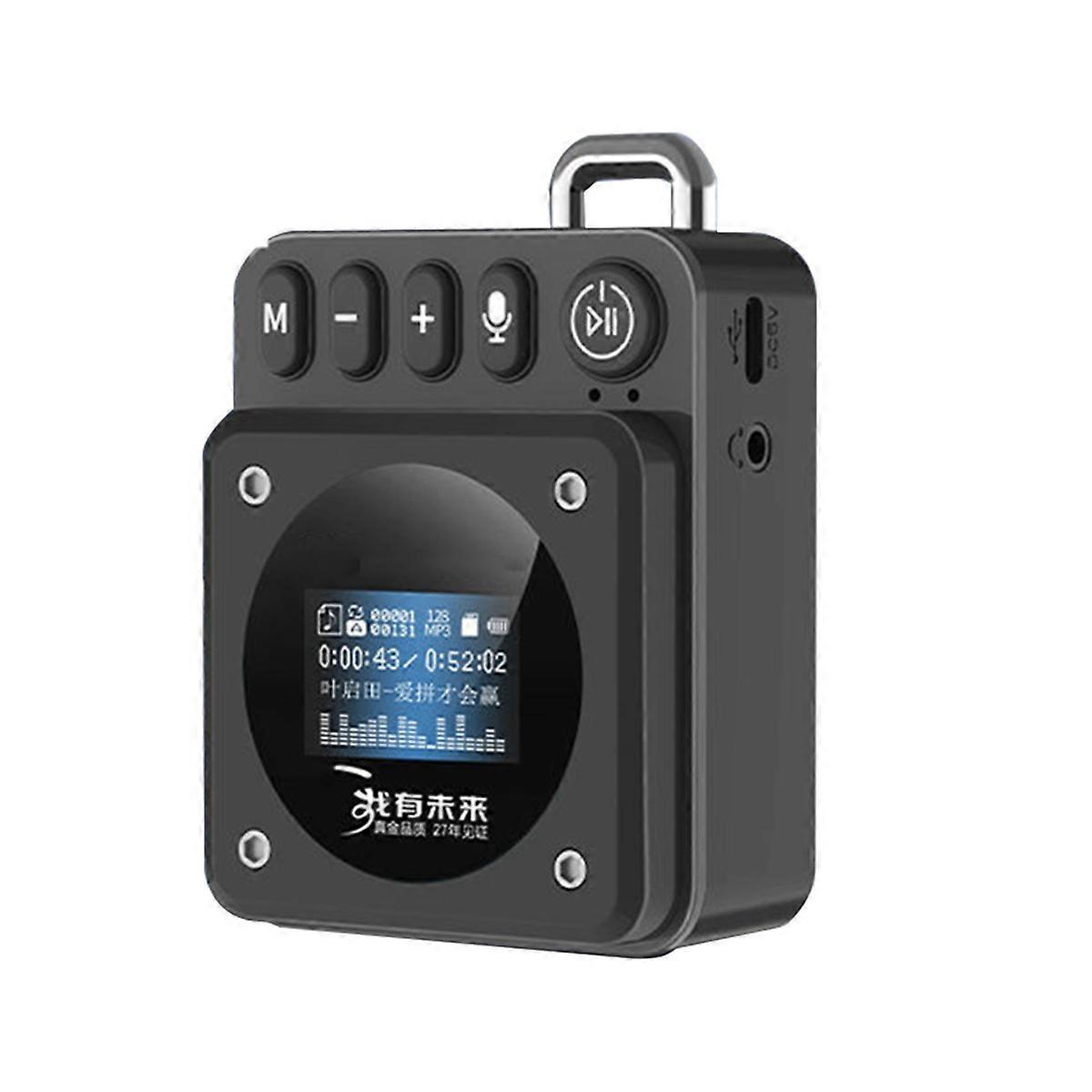 Mini Portable Bluetooth Speaker Lyrics Display Heavy Bass Soundbar Handsfree Call MP3 Music Player R