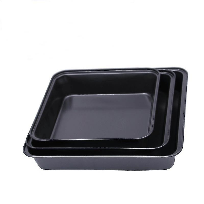 Baking Cookie Sheets 3pcs Square Baking Tray Non Stick Carbon Steel Toast Plate Cake Bread Baguette Oven Bakeware