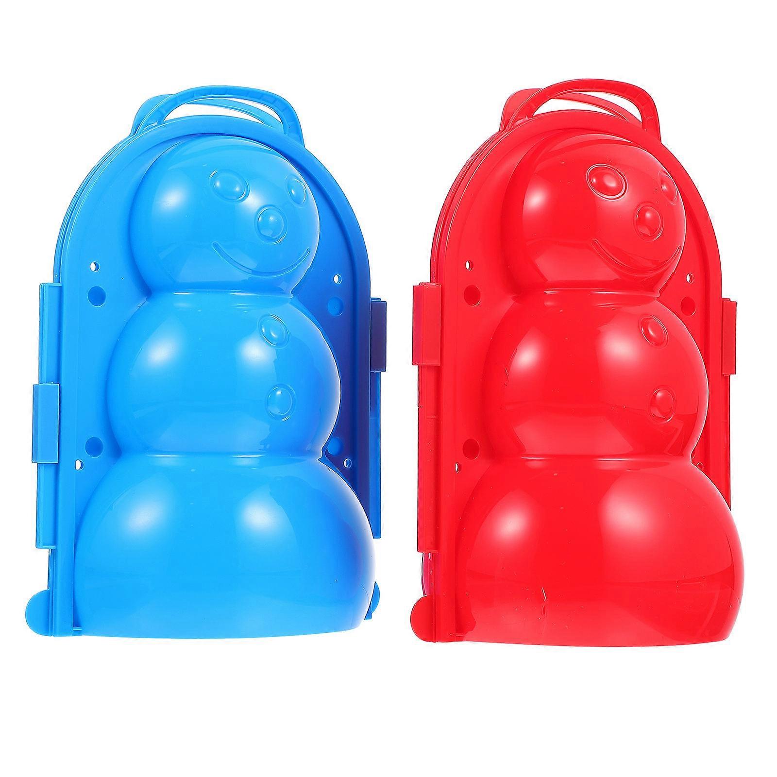 Snowman Model Toy Creative Clip for 2Pcs Plastic Snow Play Tool