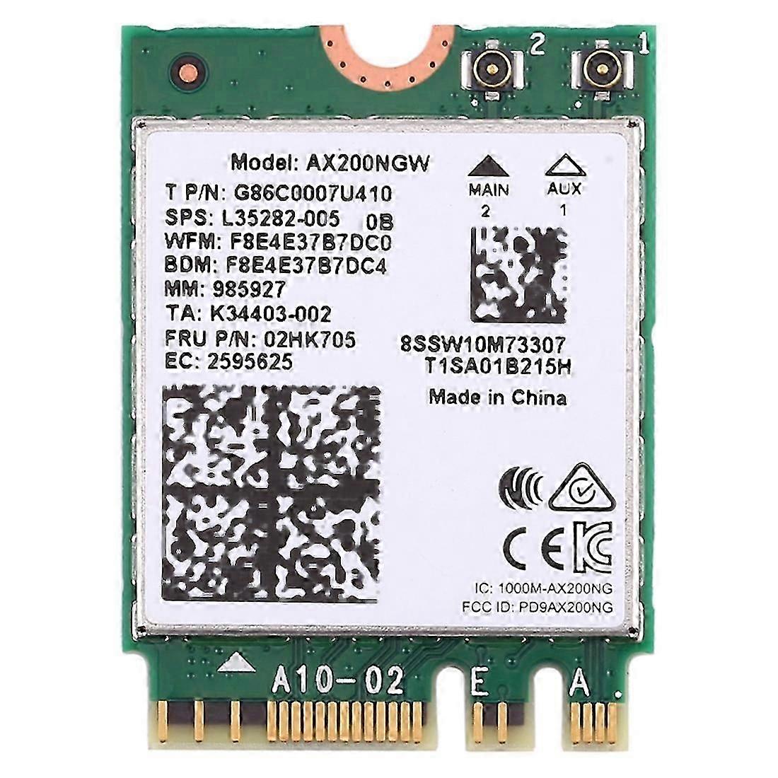 Dual Band AX200 2400Mbps Wireless AX200NGW NGFF M.2 Bluetooth 5.0 Wifi Network Card 2.4G/5G 802.11 ac/ax