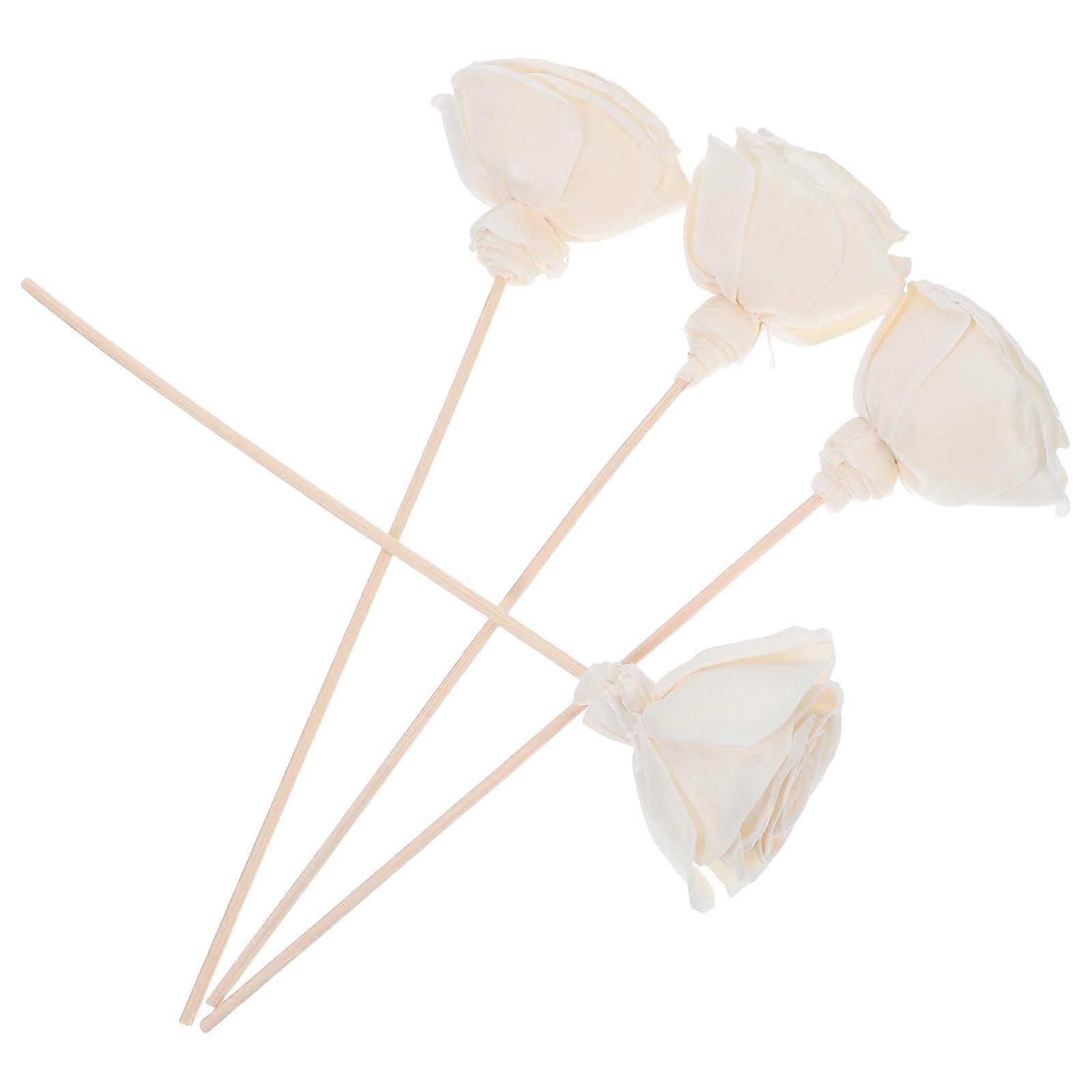 Essential Oil Diffuser Sticks Artificial Rose Flower for Room Ambiance 12Pcs