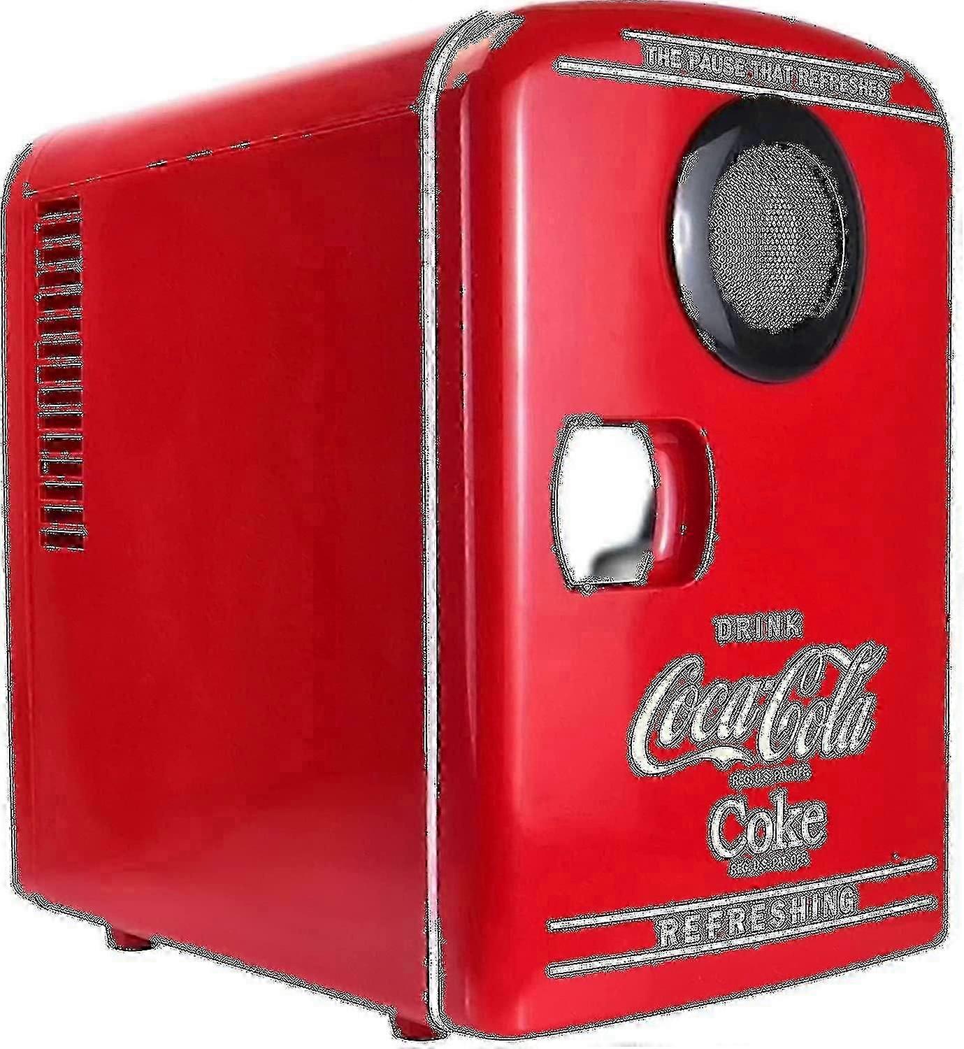 Coca-cola 12v Portable 4 Litre/6 Can Thermoelectric Mini Fridge Cooler/warmer With Bluetooth Speaker