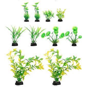 Lot de 20 plantes aquatiques artificielles pour aquarium : plantes aquatiques réalistes, décoration pour aquarium, sans danger pour les animaux aquatiques.