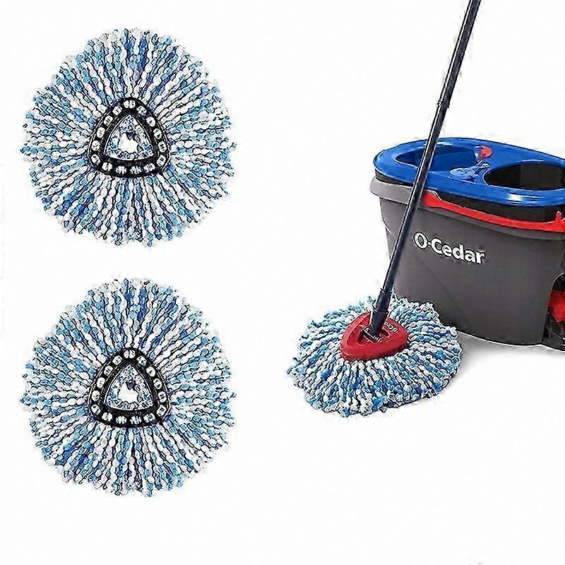 2 Pack Triangle Mop Heads Replacement for Spin Mop System with EasyWring Technology
