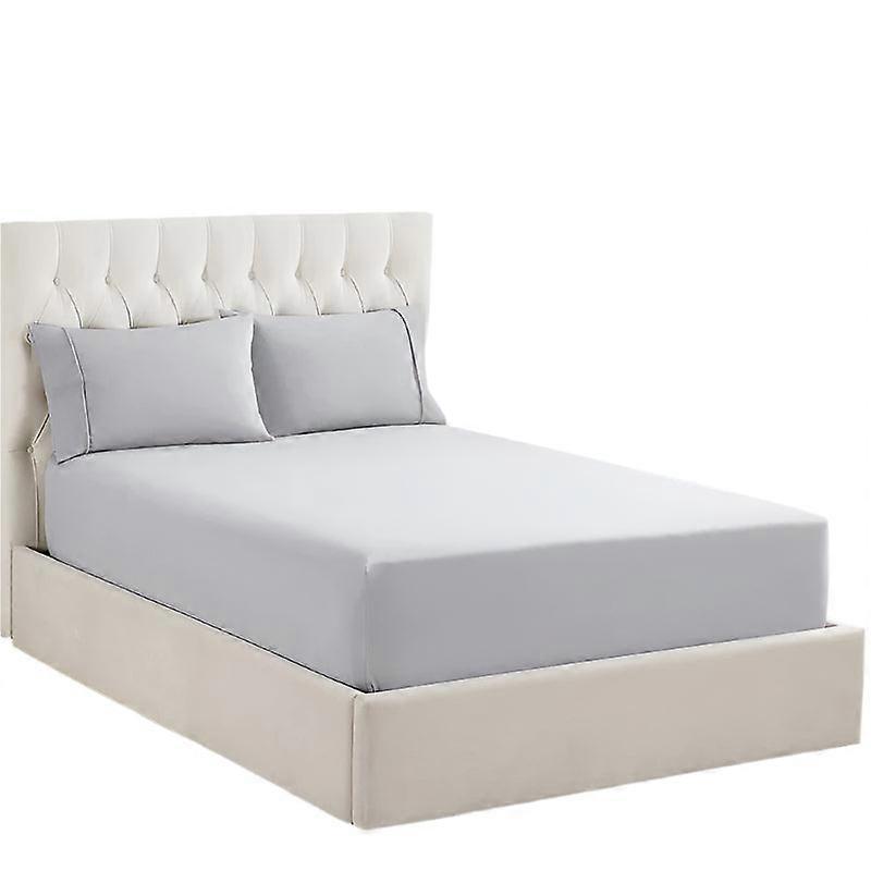 Ddecor Home 1500 Thread Count Premium Cotton Blend Silver Queen Combo Set By Sheets