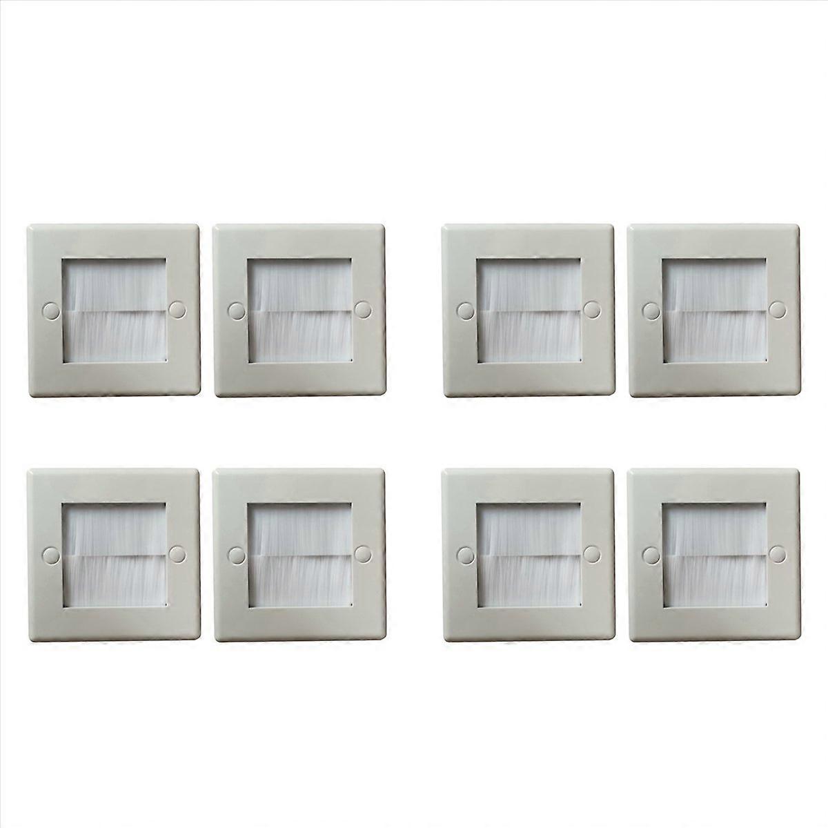 2Pcs Flush Brush Wall Plate White