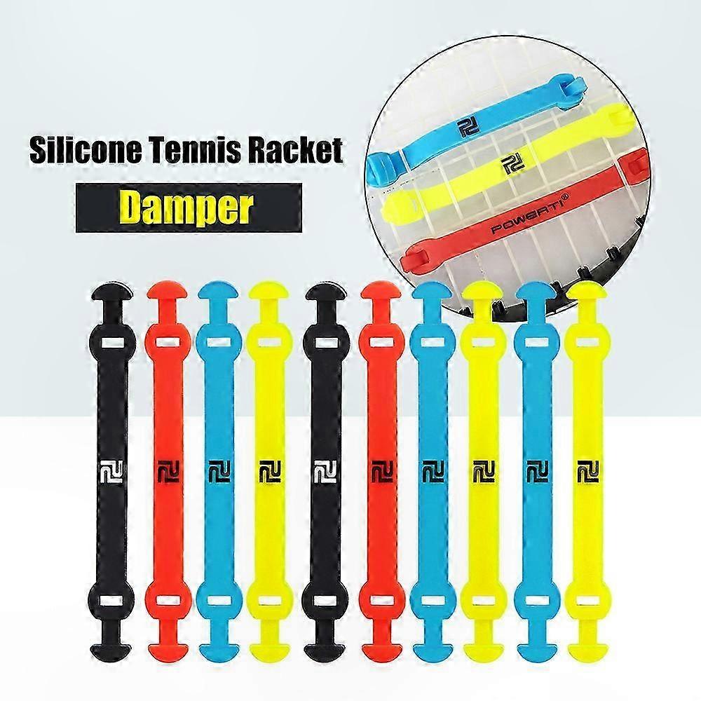 10-Pack Silicone Tennis Racket Vibration Dampeners for Shock Absorption and Stability Enhancement