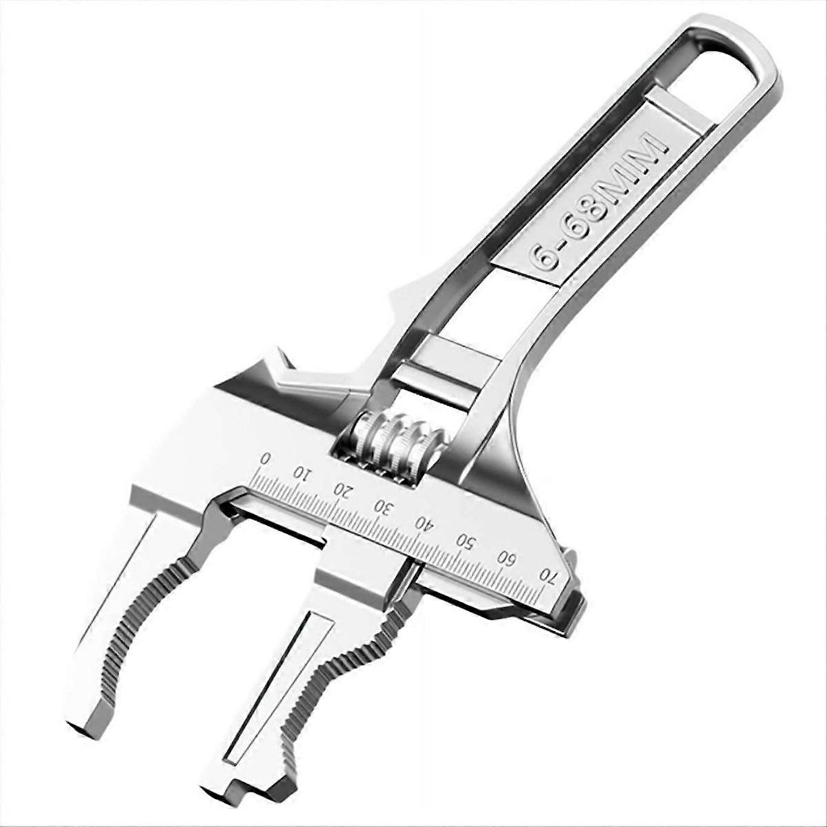 Adjustable Wrench 6-68mm Universal Repair Set, 8-Inch Short Shank Large Openings Wide,for Bathroom W