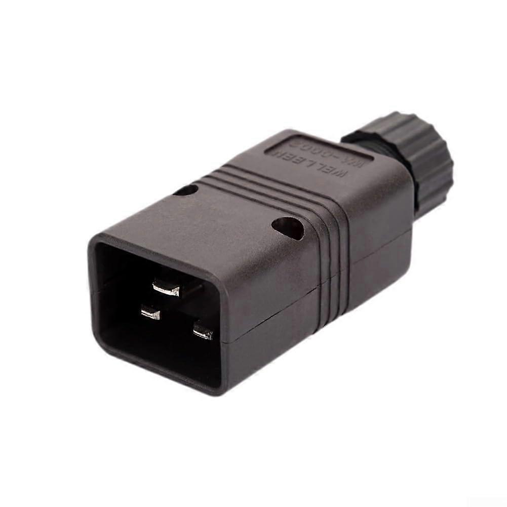 IEC320C19/C20 Connector 16A 250VAC For PDU UPS, 3Pin, Black