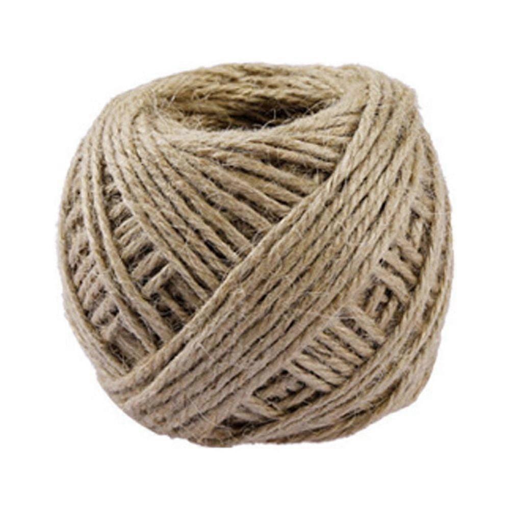 xiuh 40m natural brown jute hemp rope twine string cord shank craft string diy making diy knitting brown