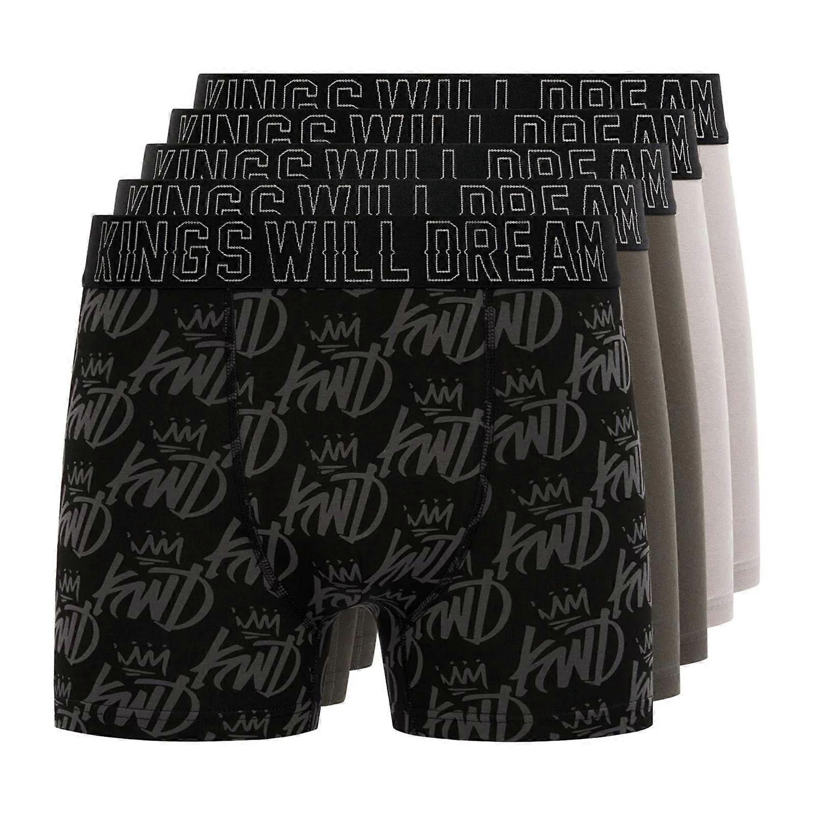 Kings Will Dream Tagged 5pk Boxer Shorts Multi