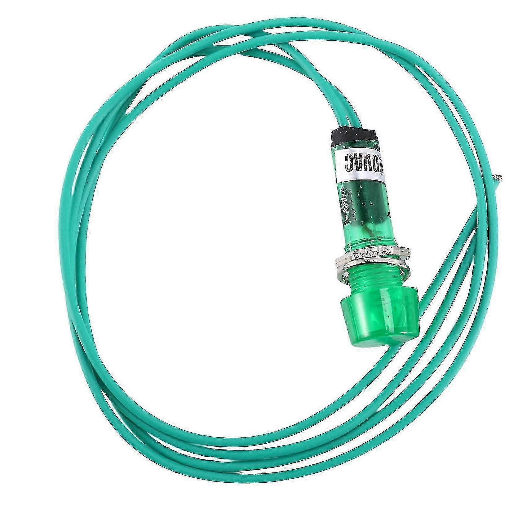 Indicator Pilot Signal Lamp with Green Light AC 220V and W Cable