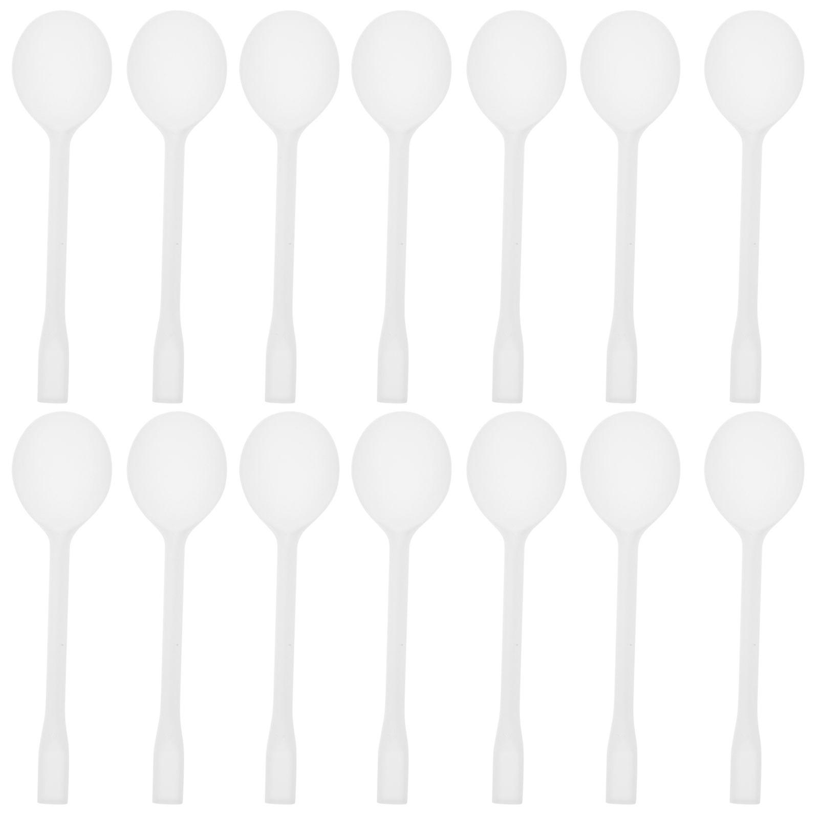 100Pcs Disposable Tasting Spoon Cake Tableware Appetizer Soup Snacks Spoon