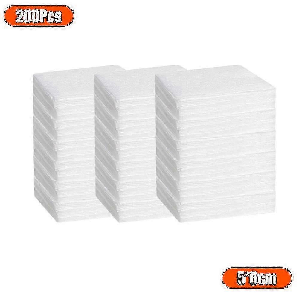 タクティカルガンクリーニングパッチライフルピストルクリーンクロスショットガンガンクリーニングツール高吸水性綿ハンティングガンツール5cm x 6cm 200個SZRH