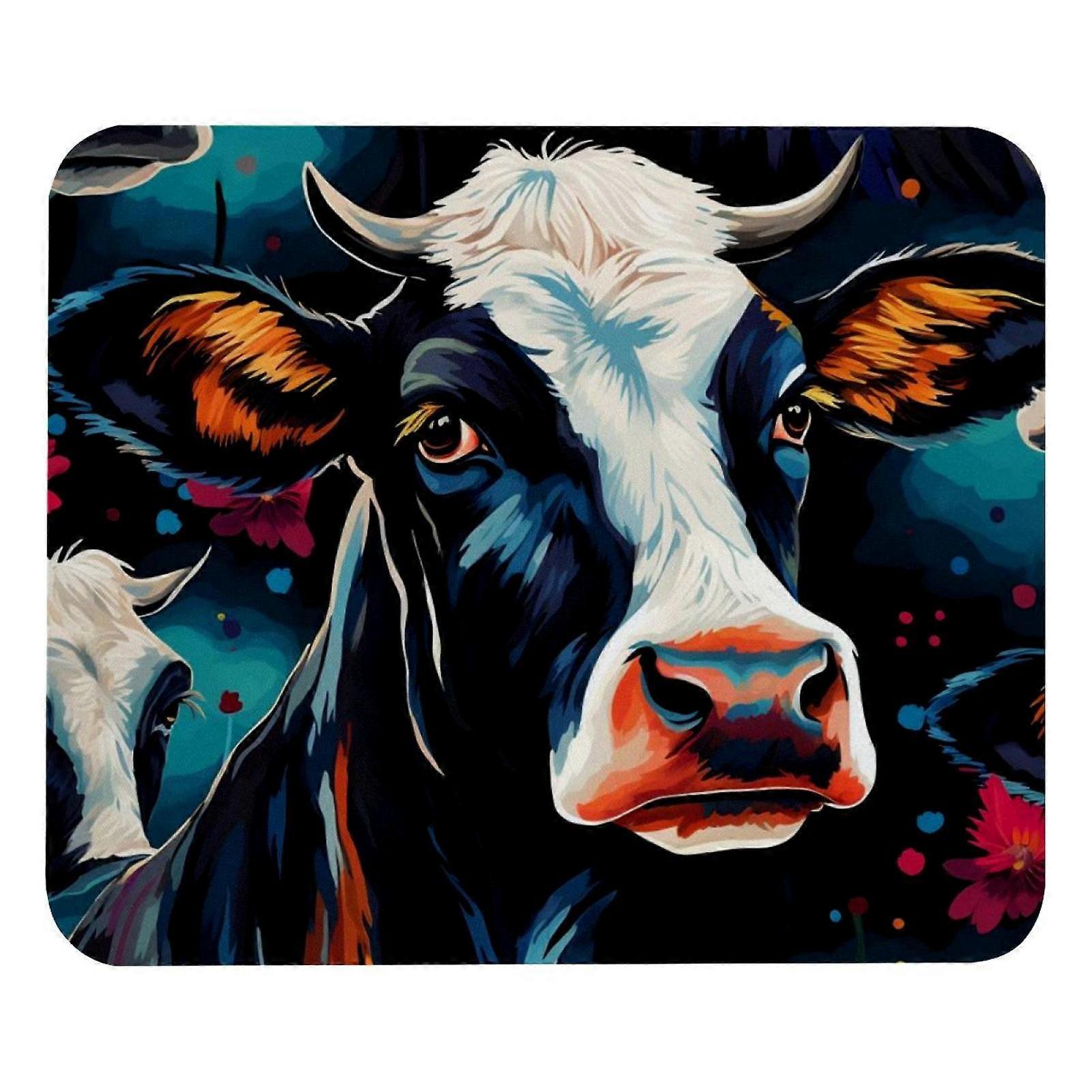 Bull Black White Print Mouse Pad - Smooth Surface, Mousepad Thick Padding, Ergonomic Design for Comfortable Gaming and Office Use