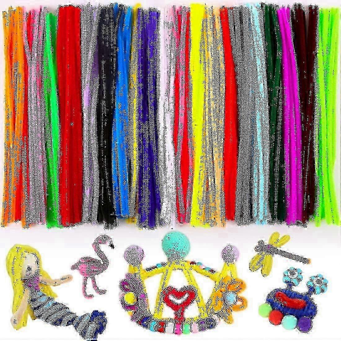 Pipe Cleaners for Crafts, Colorful Fuzzy Stems for DIY Art Projects, Kids Classroom Activities