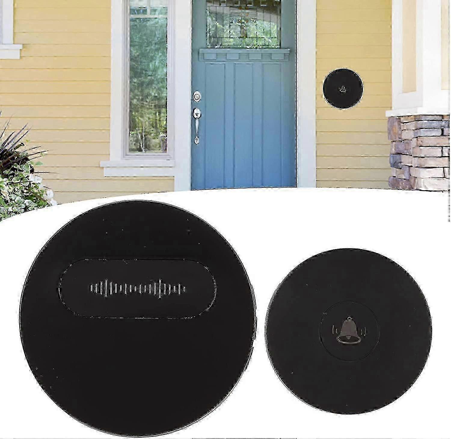 Wireless Doorbell,150m Waterproof With 58 Melodies 4 Volume Levels 90db Wireless,1 Receiver And 1 Push Button (black)