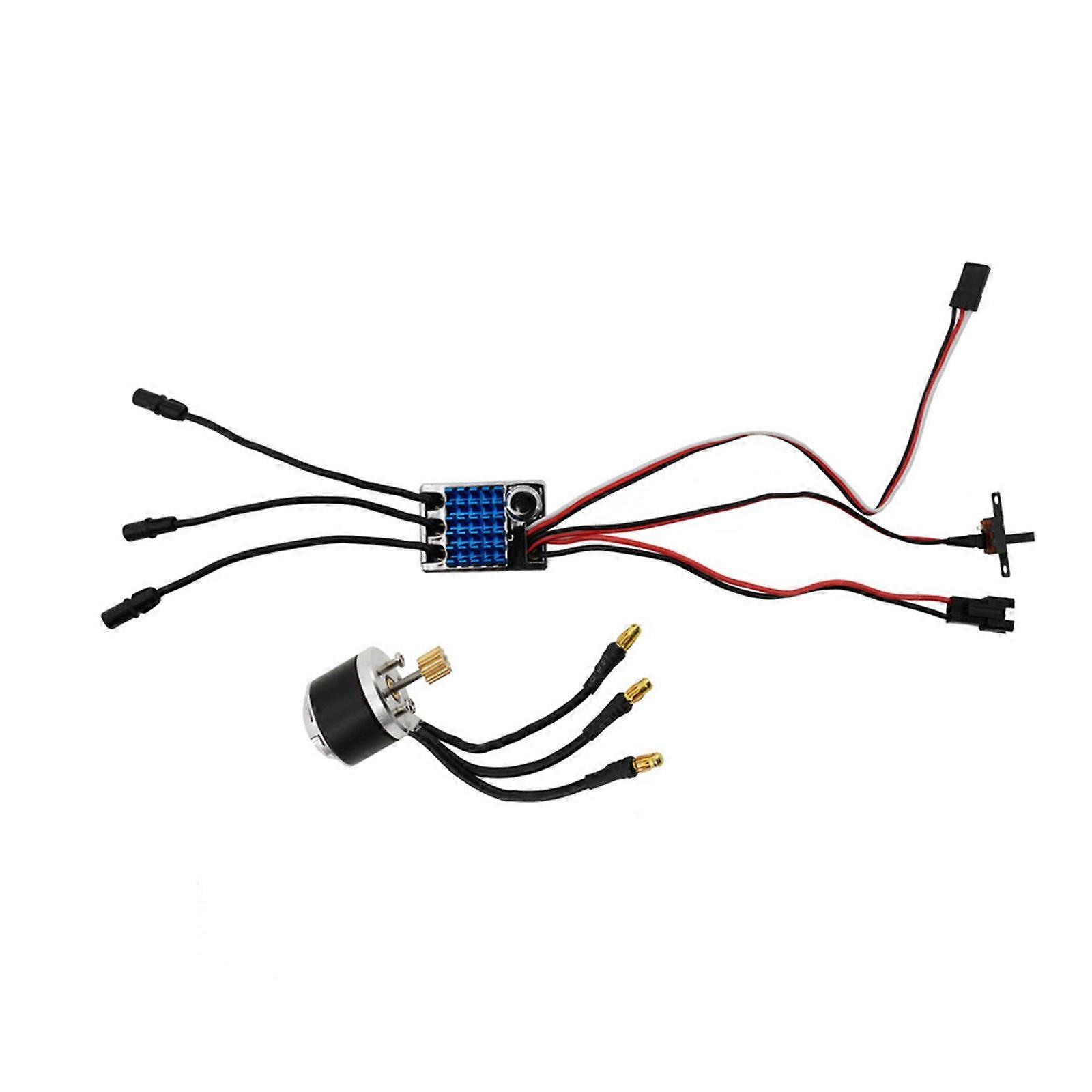 Remote Control Vehicle Motor Upgrades Kits with AM32 ESC Low Noise Operations And High Efficiency Heat Dissipation Multicolor