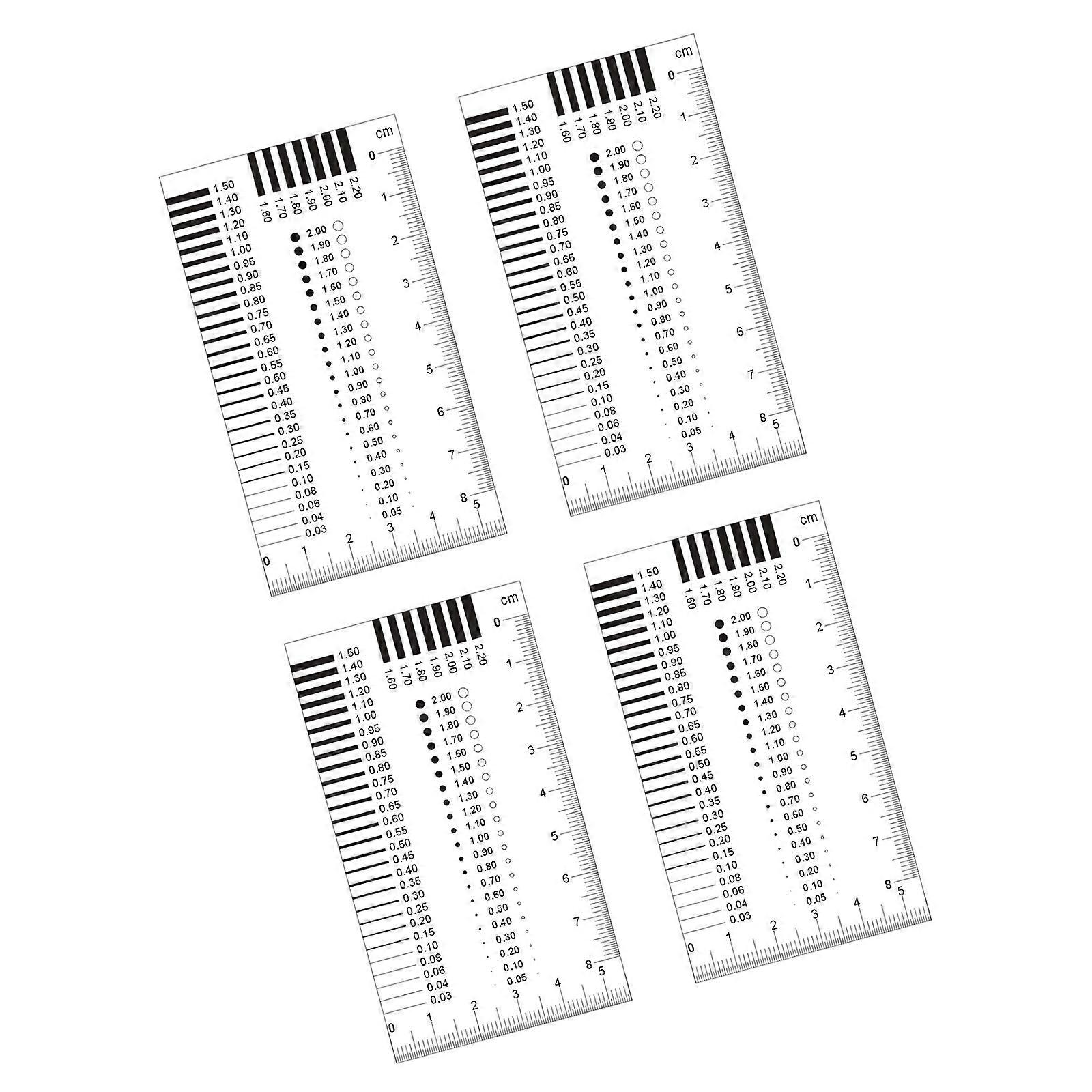 Plastic Surfaces Imperfection Gauges Cards With Double Side Laminated Coating for Material Defect Measurement Crack Test Multicolor