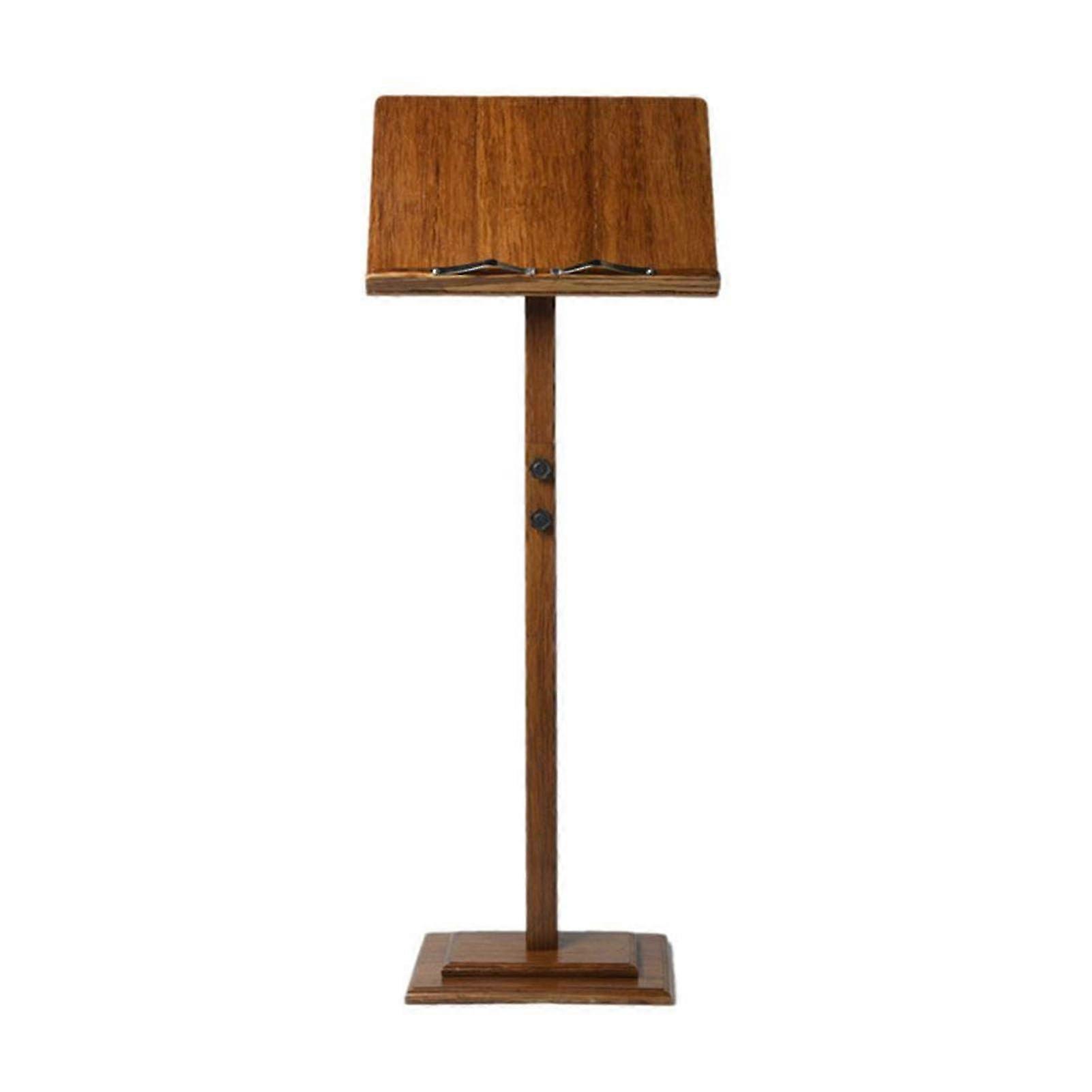 حامل موسيقى خشبي ، حامل موسيقى محمول ، ارتفاع قابل للتعديل ، مناسب للكمان ، عازف الجيتار ، الفرقة ، الأداء (بني 110×35 سم)