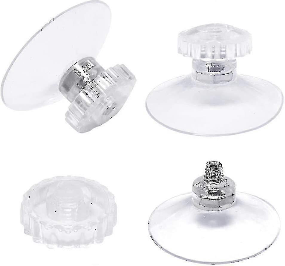 Set Of 30 Suction Cups With Thread And Knurled Nuts  45 Mm, Transparent, For