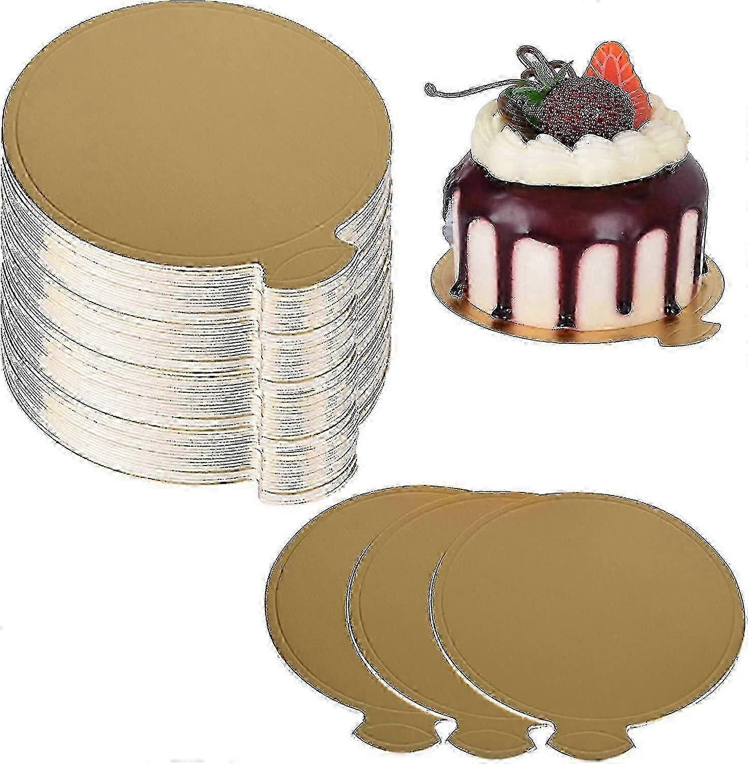 100 stykker gullmousse kakebrett - engangs papp står for kaker, bryllup