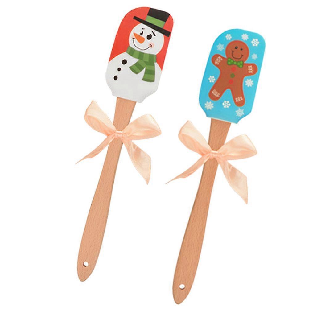Assorted Color Christmas Design Silicone Spatulas For Cream Scraping Ideal For Friends And Family 1 Set