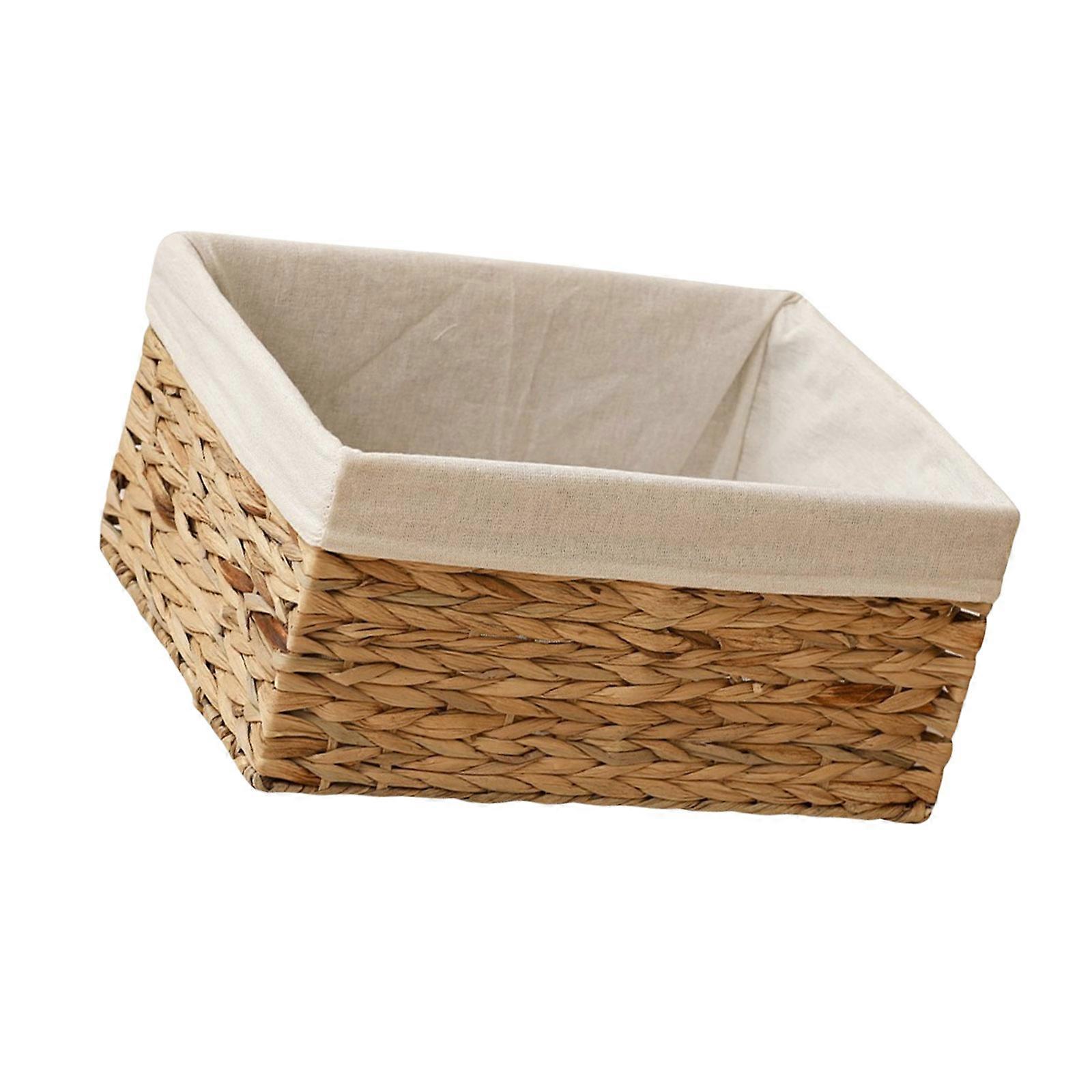Breathable and Moisture Resistant Grass Basket for Everyday Use Books Organizer Multipurpose Office Document Holder Multicolor