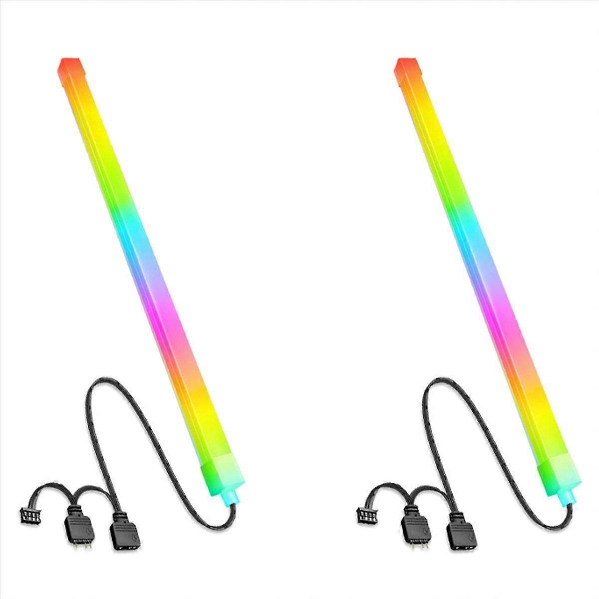 2X F300 Chassis Light Bar 3PINx2+4PIN 5V ARGB Desktop Computer Chassis Ambient Light Decorative LED 
