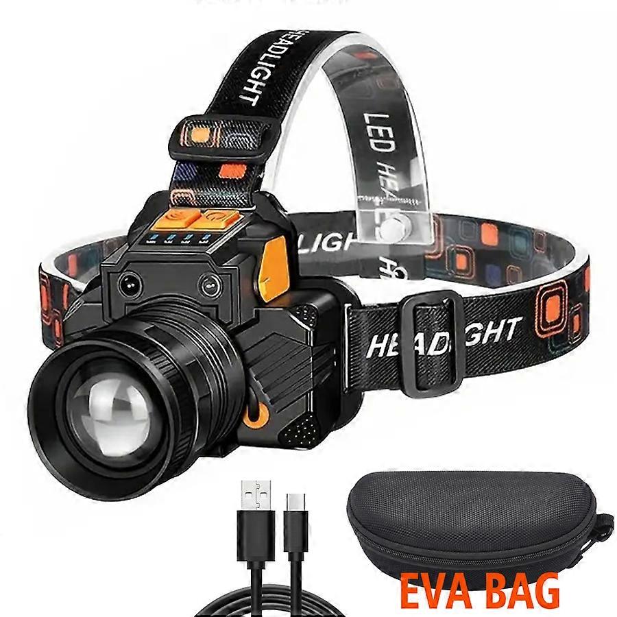 T6 LED Induction Headlamp Rechargeable Powerful Sensor LED Headlight Ultra Bright Head Flashlight For Camping Fishing Working