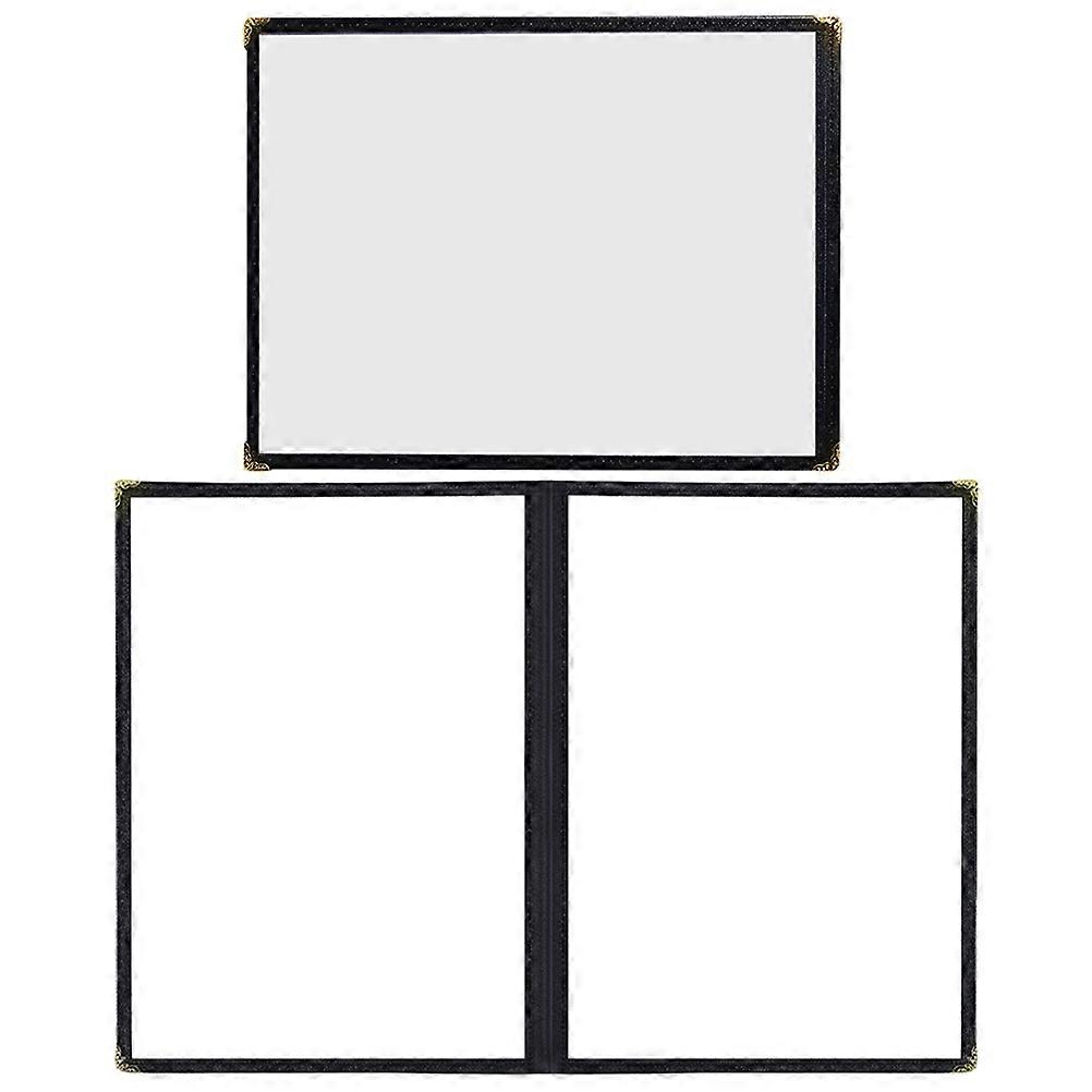 Looseleaf Binder Clear Menu Folder Easy to Read Portable 12.6X9.3Inch 2Pack