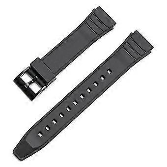 Per CASIO AW-49H/AW-49HE AW-45H-1BVH AW-44H Cinturino per orologio nero in TPU [jkw]
