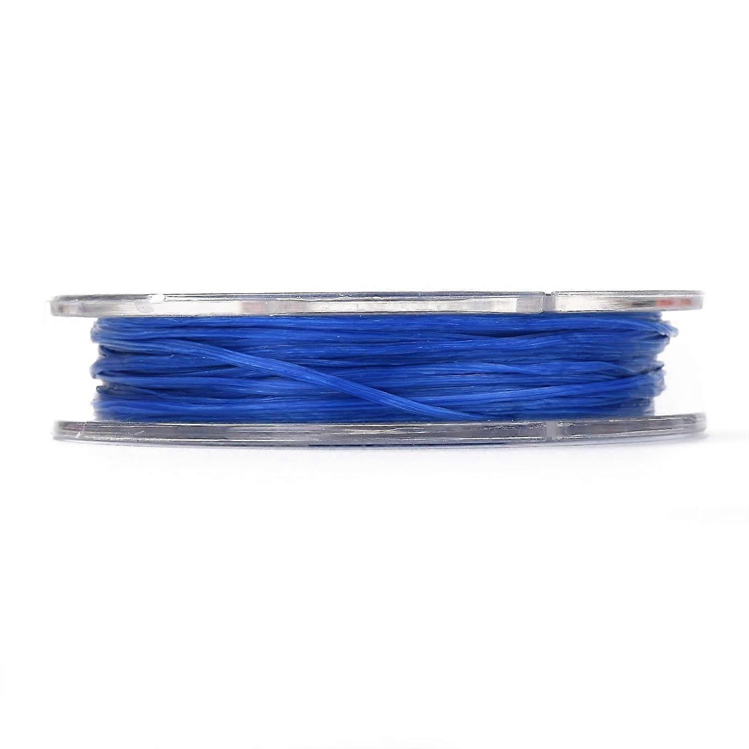 10 Roll Strong Stretchy Beading Elastic Thread Flat Elastic String Medium Blue 0.8mm 10.93 Yards (10m) Elastic Cord for Jewelry Making Bracelet Making