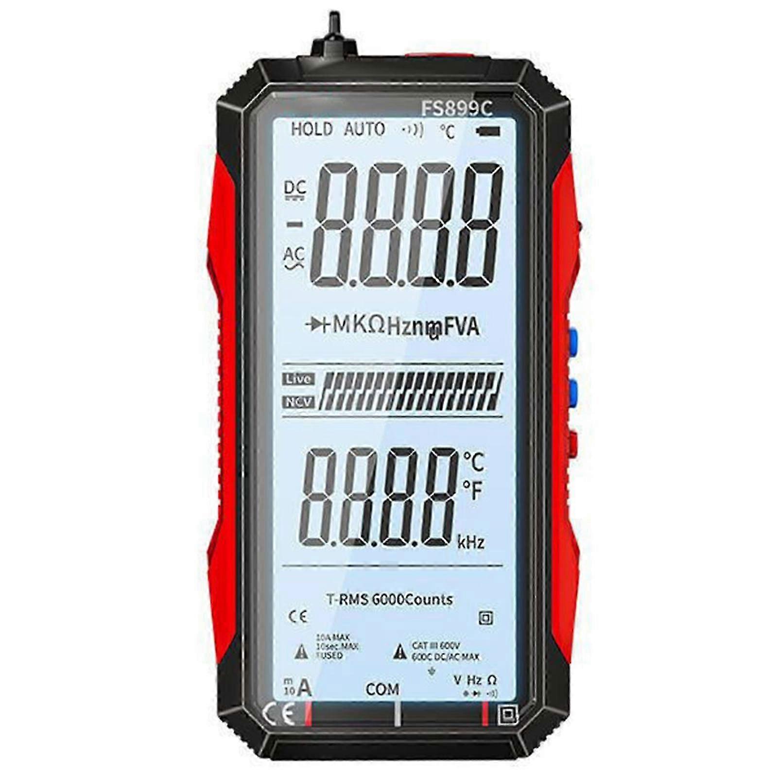 Rechargeable Digital Multimeter Large Screen, Smart Auto-Ranging High-Precision Measurements, Professional Circuit Testing