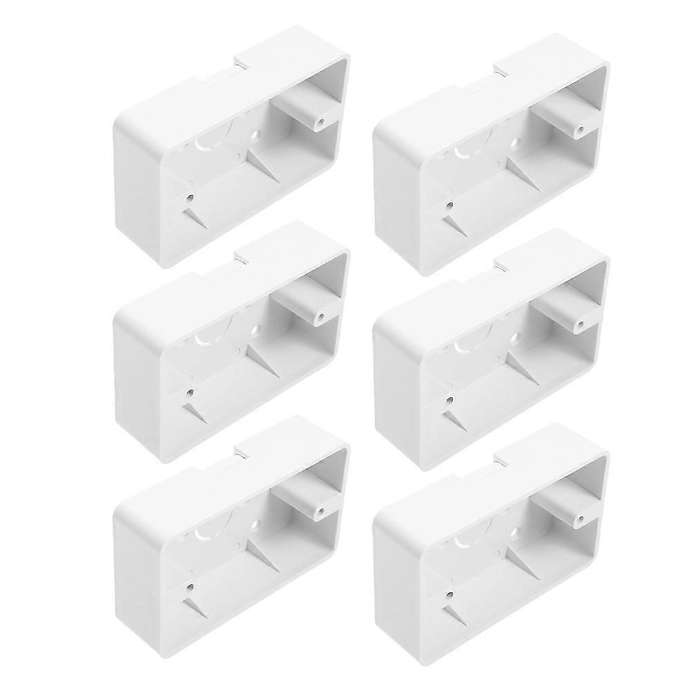 Plastic Electrical Junction Box for Home Wall Mounted Socket Switch 6Pcs